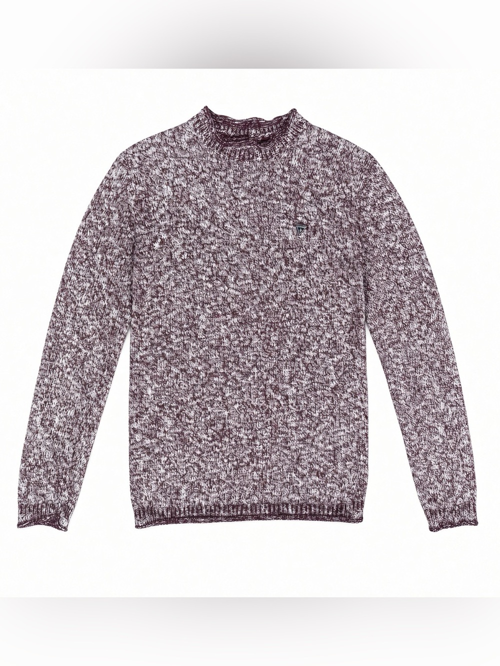 Guess Men's Marled Crewneck Sweater - Burgundy Heather